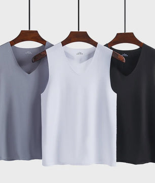 Heren IJszijde Tanktop: Ademend, Slim Fit en Mouwloos Zomerhemd