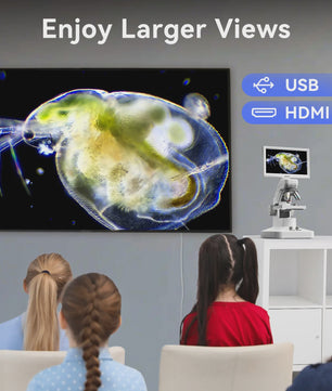 Tomlov DM301 Pro Digitale Microscoop: 1200x Vergroting, 7" HD Scherm & HDMI - Ideaal voor Educatie en Laboratorium