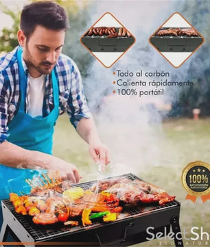 Draagbare Mini BBQ Koolgrill - Compact & Opvouwbaar voor Buiten, Camping, Strand & Picknick