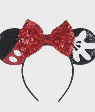 Muis Oortjes Diadeem met Strik - Feestelijk Accessoire voor Kinderen & Volwassenen