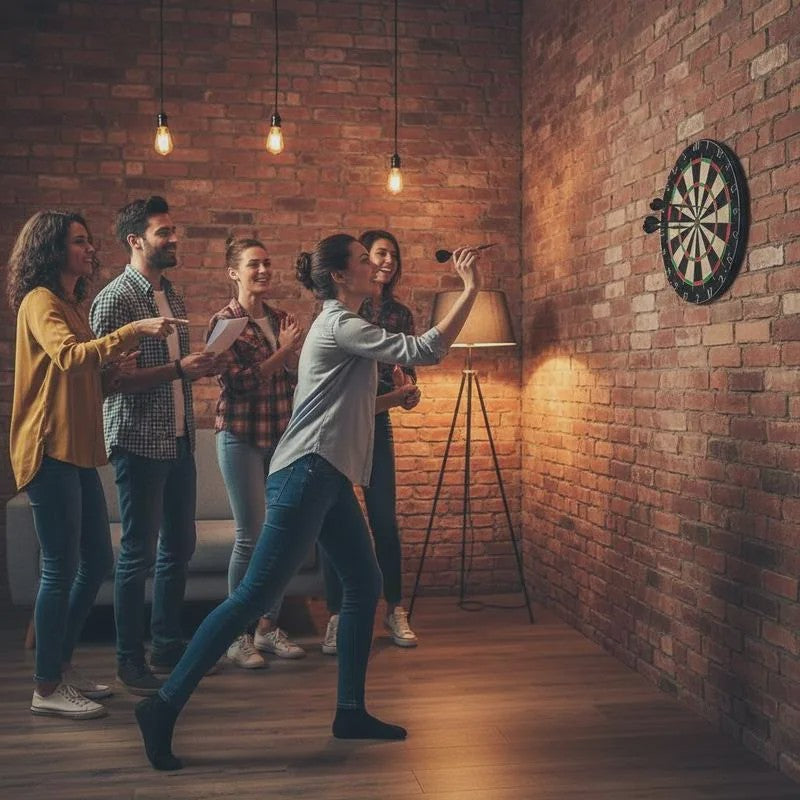 Professioneel Sisal Dartbord met 6 Darts - Toernooi Kwaliteit voor Huis, Bar & Recreatie