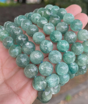 Natuurlijke Blauwe Chloriet Kralen Armband - Handgemaakt & Elastisch voor Dames