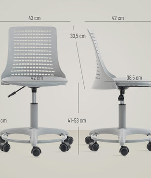 Ergonomische Bureau Stoel Grijs - Draaibaar, Verstelbaar & Ventilerend