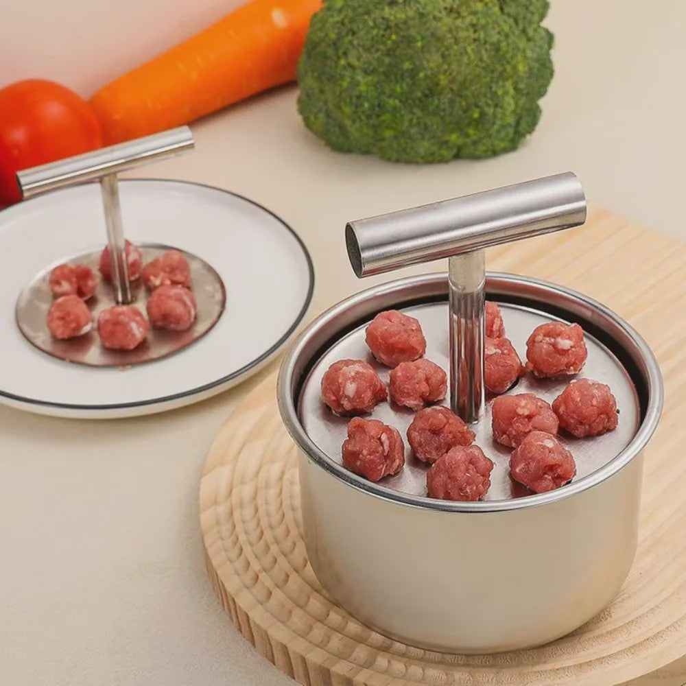 RVS Gehaktbal Maker - Handmatige Pers voor Perfecte Gehaktballen