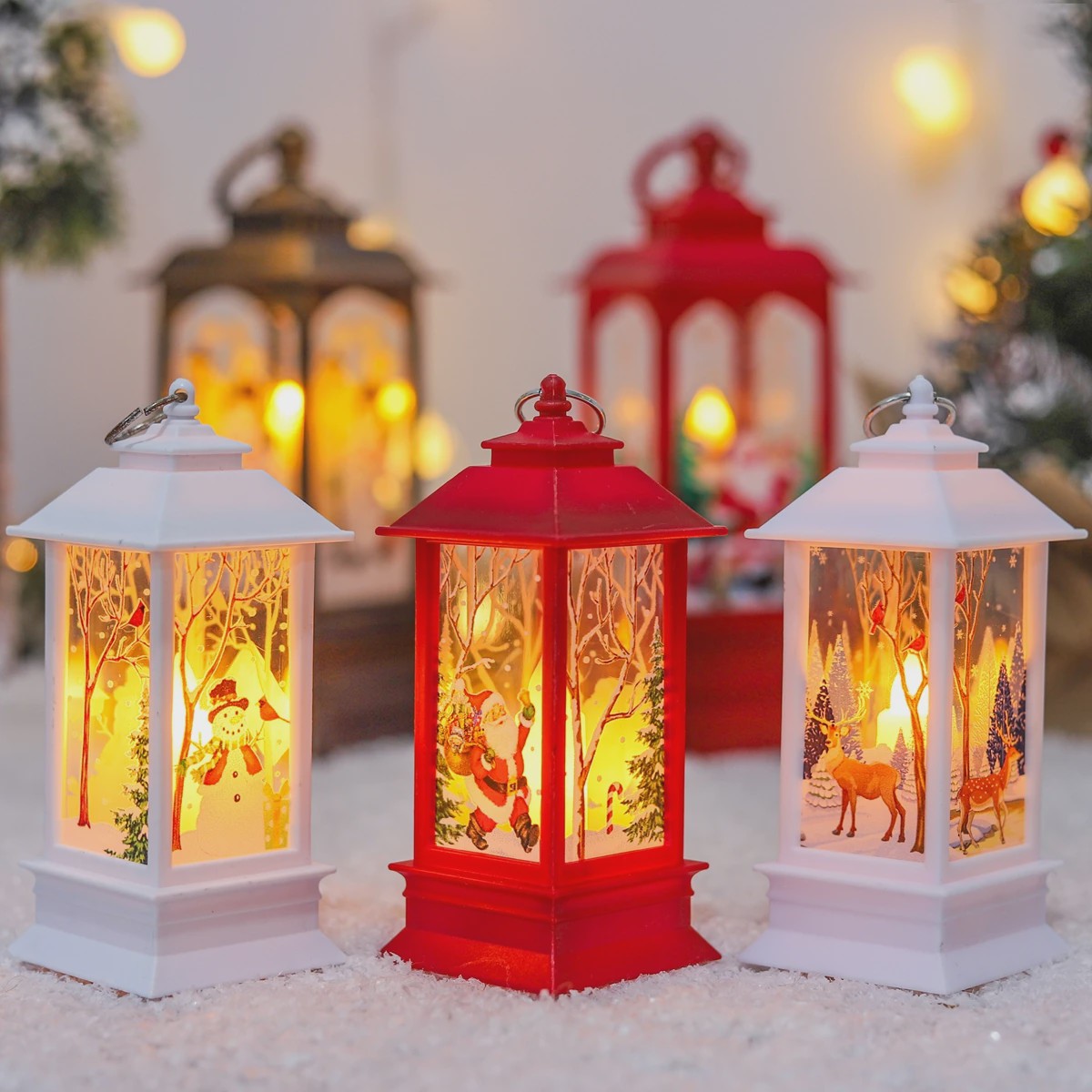 Kerst Lantaarn met LED Verlichting - Sfeervolle Decoratie voor Feestdagen