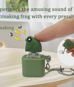 Grappige Kikker Sleutelhanger met Geluid & LED - Oplaadbare Fidget Toy