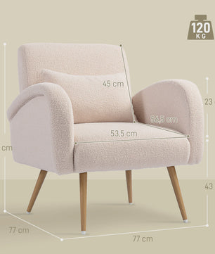 Luxe Teddy Fauteuil met Verwijderbaar Lendekussen - Comfortabel & Stijlvol