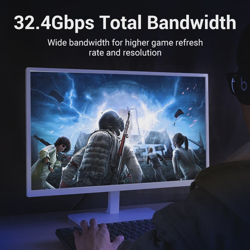 Vention DisplayPort 1.4 Kabel - 8K 60Hz, 4K 144Hz, HDR, 165Hz - Voor PC, Laptop, TV