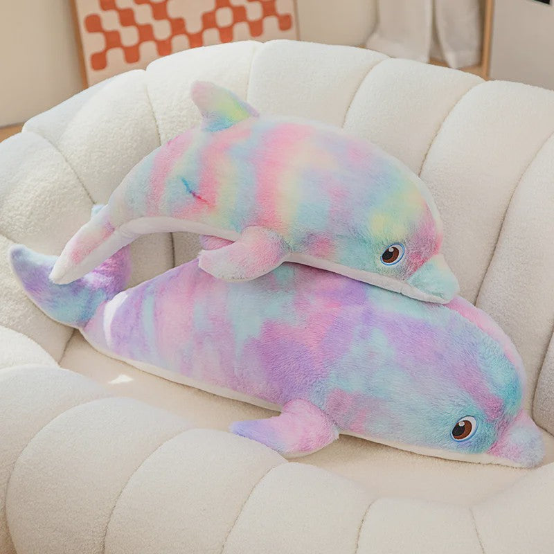 Zachte Kleurrijke Dolfijn Pluche Knuffel - 50cm - Leuk Cadeau & Decoratie