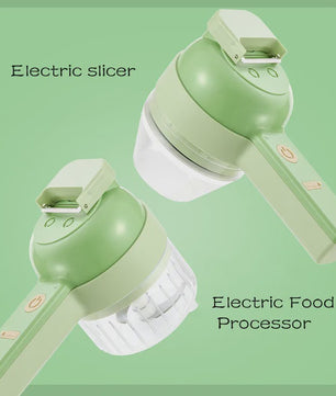 4-in-1 Draadloze Elektrische Keukenmachine: Hakken, Snijden, Persen & Schillen