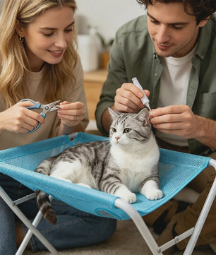 Honden & Katten Verzorgingsstation: Opvouwbaar Mesh Bad & Trimmingsstoeltje