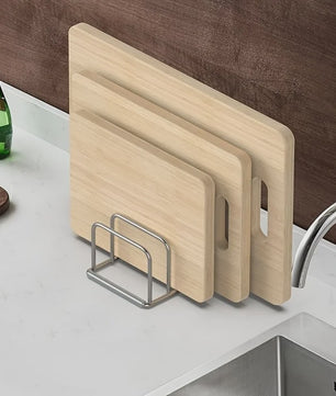 Roestvrij Staal Organizer voor Snijplanken en Pannendeksels - Ruimtebesparend Keukenrek