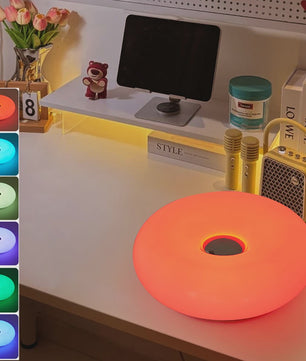 Donut Sfeerlamp met USB - Verstelbare Kleur & Helderheid - Decoratieve Tafellamp