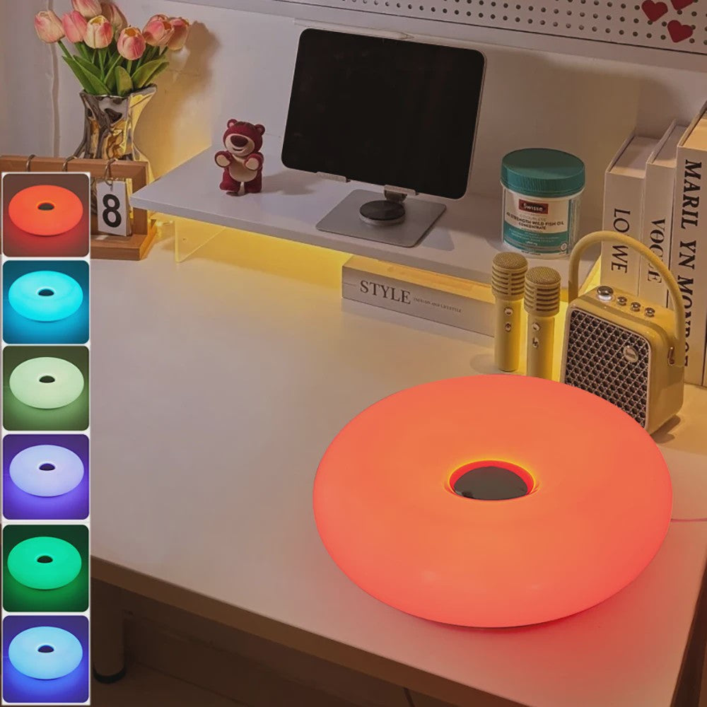 Donut Sfeerlamp met USB - Verstelbare Kleur & Helderheid - Decoratieve Tafellamp