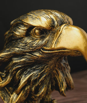 Gouden Adelaarskop Ornament - Luxe Hars Ambacht voor Huisdecoratie