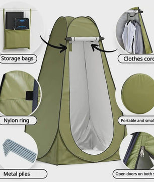 Draagbare Pop-Up Tent: Toilet, Douche, Kleedkamer & Vis-Shelter