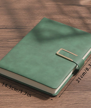 Luxe Vintage A5 Leren Notitieboek met Gepersonaliseerde Kaft - Perfect voor Werk & Studie