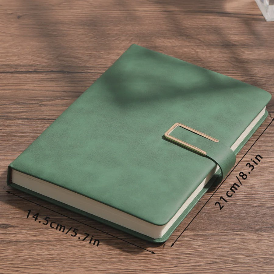 Luxe Vintage A5 Leren Notitieboek met Gepersonaliseerde Kaft - Perfect voor Werk & Studie