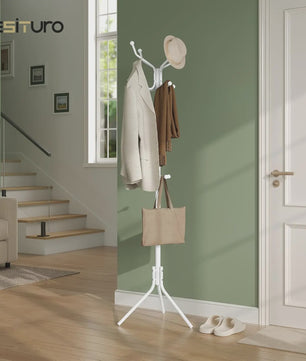 Stijlvolle Kapstok Boomvorm met 12 Haken - Staand Model voor Hal, Slaapkamer - 45x40x173 cm