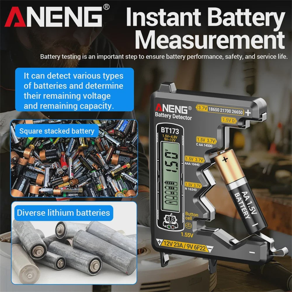 ANENG SZ818 Digitale Multimeter - Batterijtester, AC/DC Spanning & Stroom, Weerstand - Elektronica Reparatie Tool