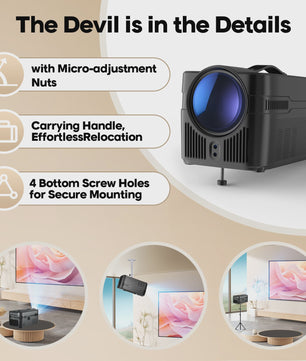 Magcubic HY450 Ultra Short Throw Projector: 900 ANSI Lumen, 1080P Native, 8K Support, Auto Focus & Offset