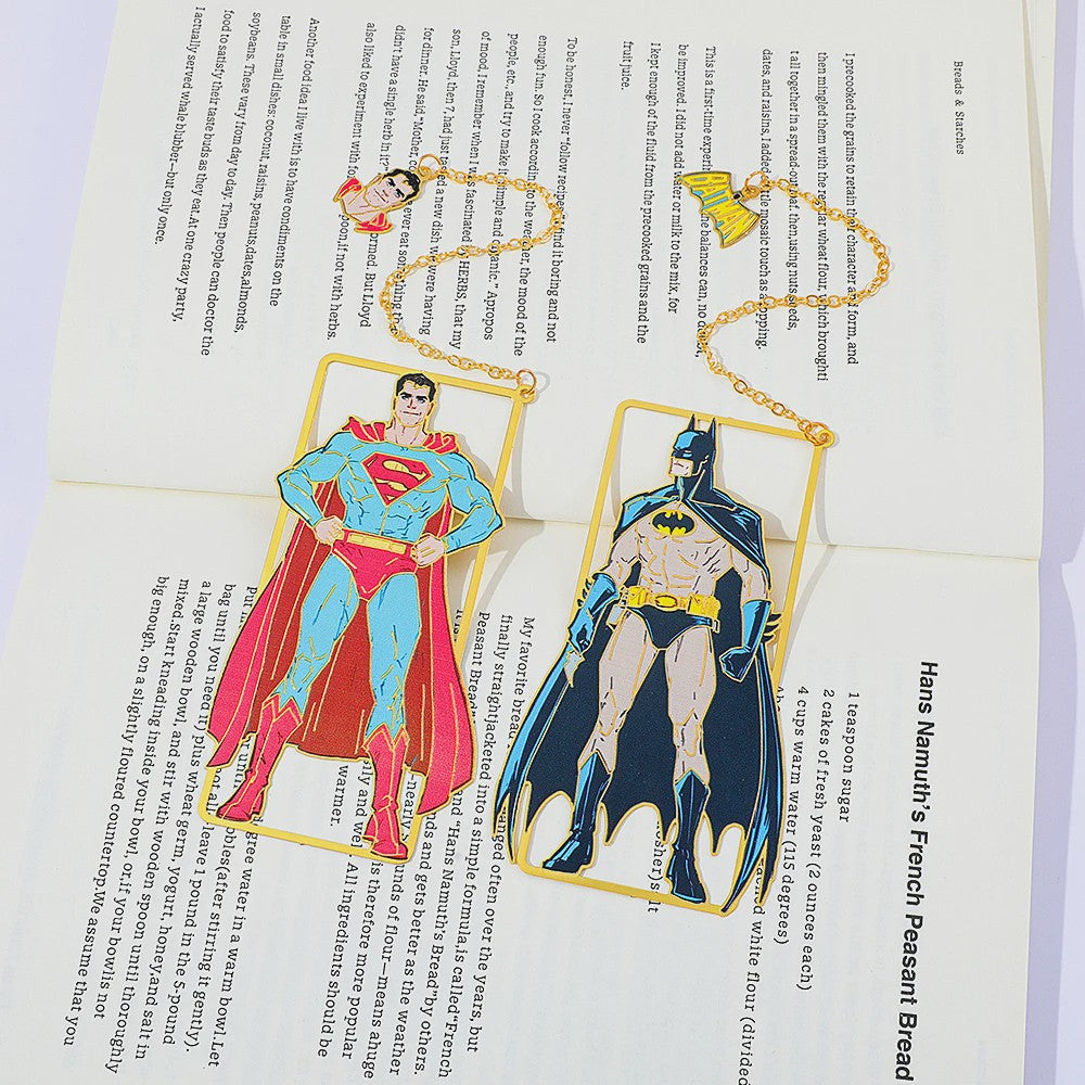 Marvel Metalen Bladwijzers - Superman & Batman | Perfect Cadeau voor Comics Fans