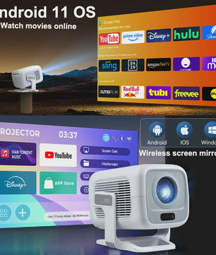 HUAWEISHI X3 Plus 4K Projector: Draagbaar, Android 11, 600 ANSI Lumen, Auto Focus