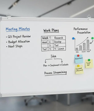 Magnetisch Whiteboard 80x60 cm met Aluminium Frame - Ideaal voor Kantoor en Thuis