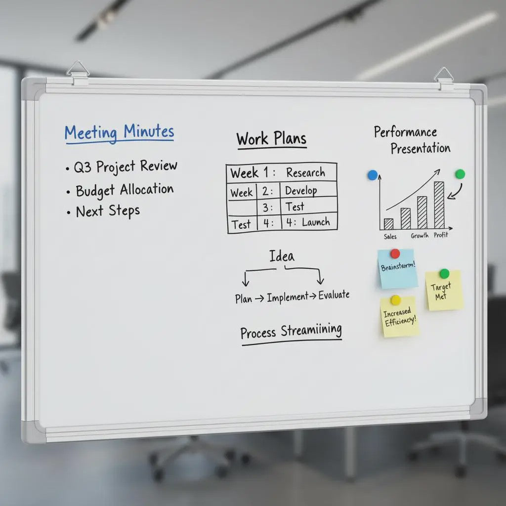 Magnetisch Whiteboard 80x60 cm met Aluminium Frame - Ideaal voor Kantoor en Thuis