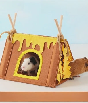 Dieren Tipi Tent - Schuilhuisje voor Konijn, Cavia, Hamster & Kleinvee