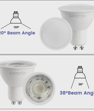 10x GU10 LED Spot Lamp 3W - Kies Warm Wit, Neutraal Wit of Koel Wit (3000K-6000K)