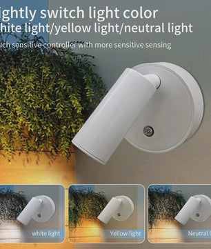 Draadloze LED Wandlamp met Magneet - Oplaadbaar via USB, Dimbare Leeslamp met Touch Switch