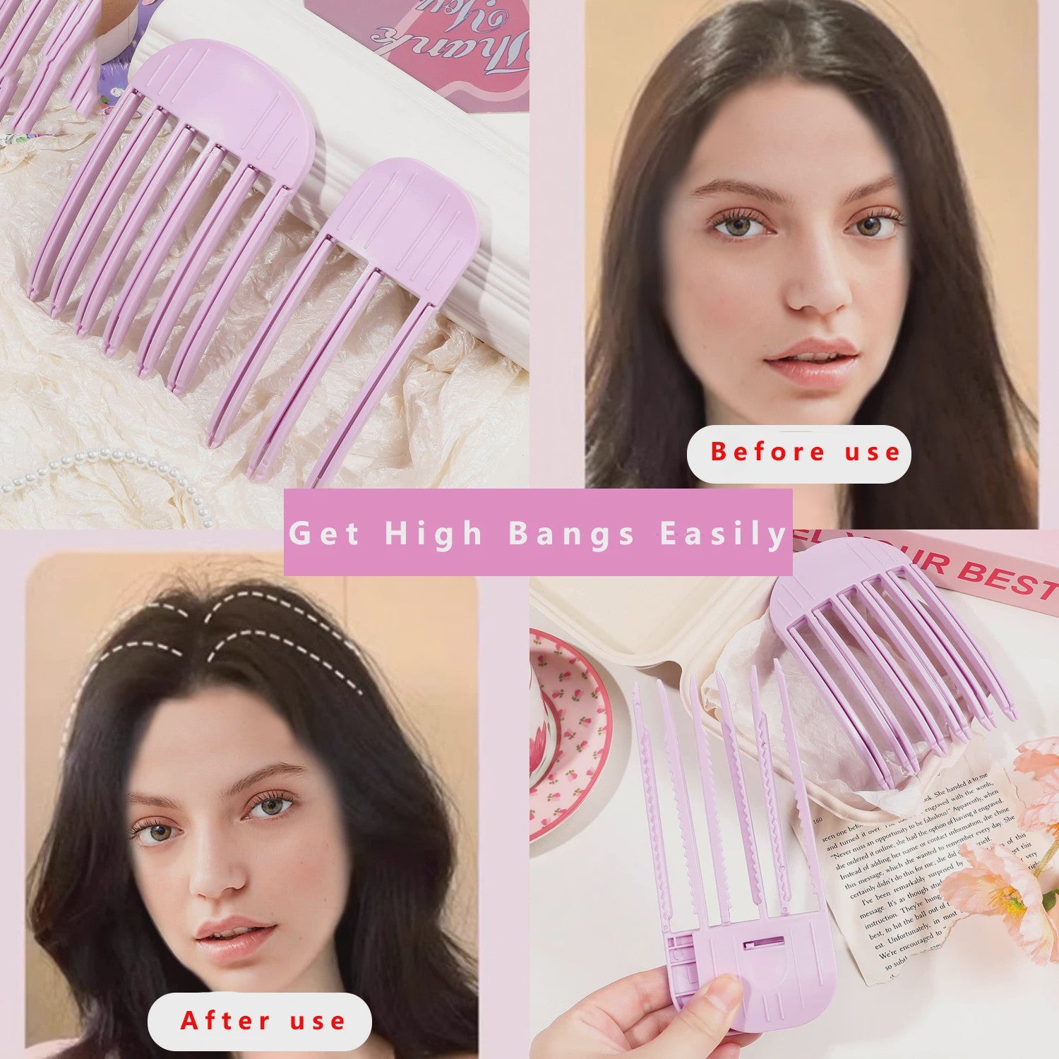 Volume Haarclips voor Krullen en Pony - Fixeer je Kapsel met Stijl