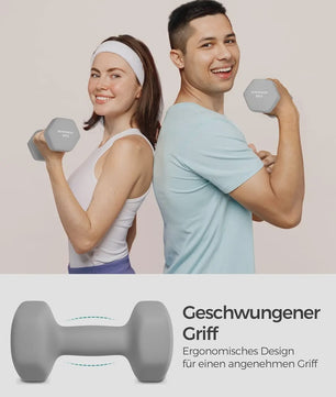 SONGMICS Dumbbell Set 2x5 kg - Hexagon Vorm met Neopreen Coating