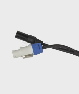 Combinatie DMX Powercon Kabel 3m/2m - Stroom & Lichtsturing voor Podium & DJ