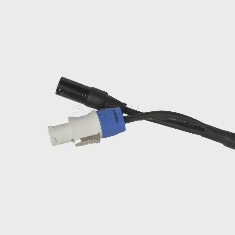 Combinatie DMX Powercon Kabel 3m/2m - Stroom & Lichtsturing voor Podium & DJ