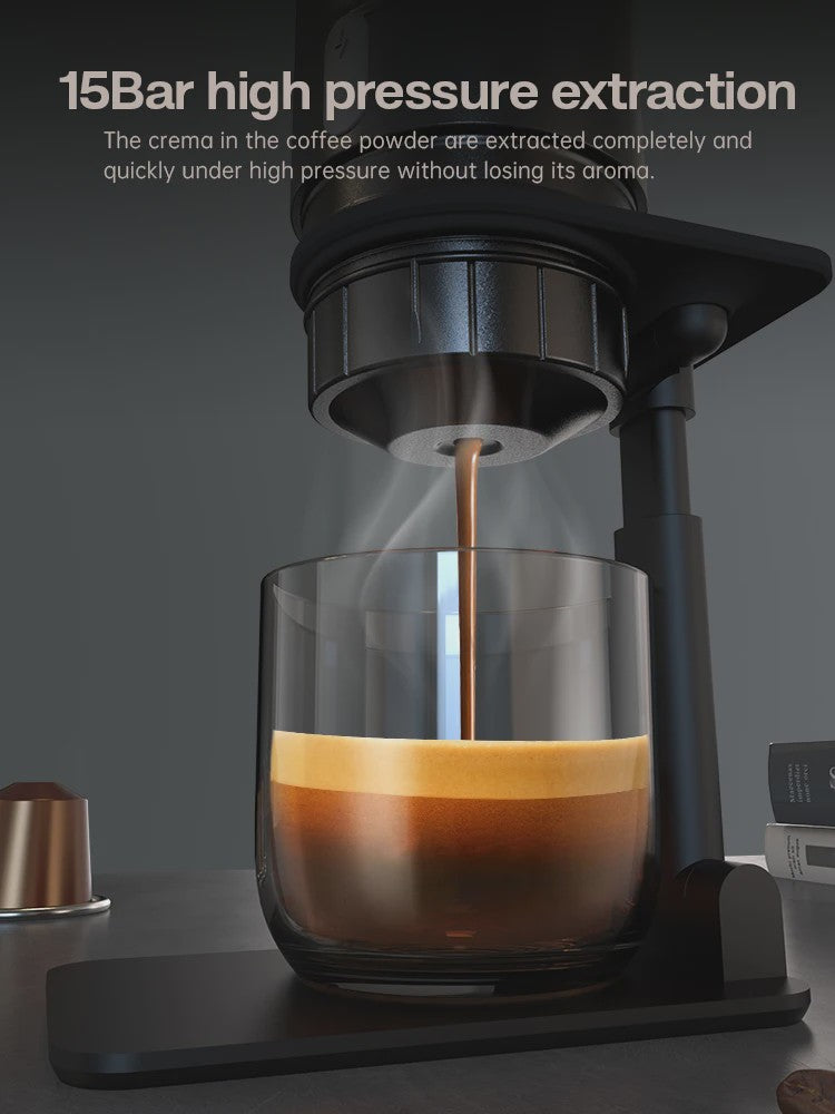 HiBREW Draagbare Koffiemachine: Espresso voor Auto & Thuis (DC12V)