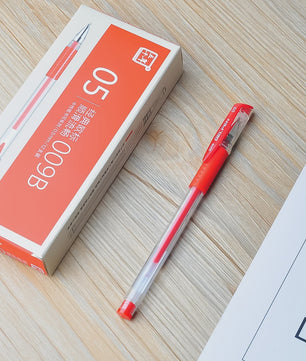 Set Gel Pen 0.5mm Rood - 4, 8 of 12 Stuks - Vloeiend Schrijven voor Kantoor en School