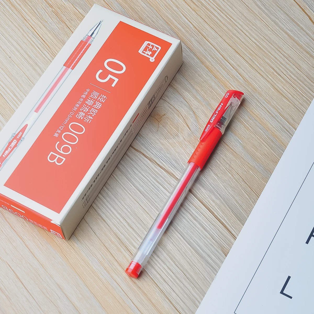 Set Gel Pen 0.5mm Rood - 4, 8 of 12 Stuks - Vloeiend Schrijven voor Kantoor en School