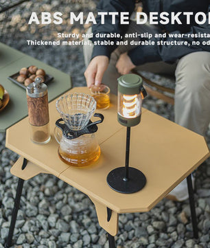 WESTTUNE Ultralichte Opvouwbare Campingtafel - Dubbel Doel, Draagbaar & Verstelbaar voor Buitenactiviteiten