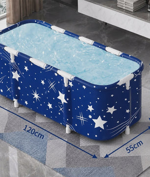 Opvouwbaar Bad voor Volwassenen - Draagbaar Home Spa Bad met Pomp & Kussen - 120cm
