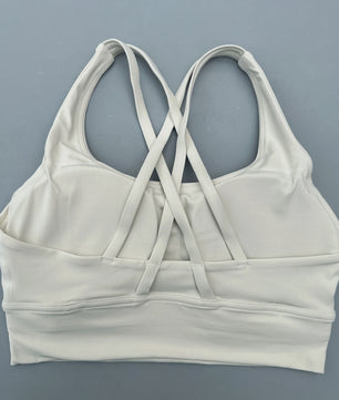 Comfortabele Sports BH met Push-Up Effect en Kruisbanden - Hoge Ondersteuning voor Yoga & Fitness
