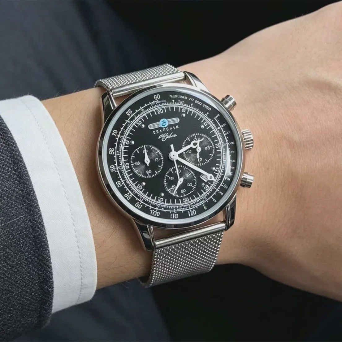 Zeppelin Airship Herenhorloge - Automatisch, Datum, Retro Chronograaf