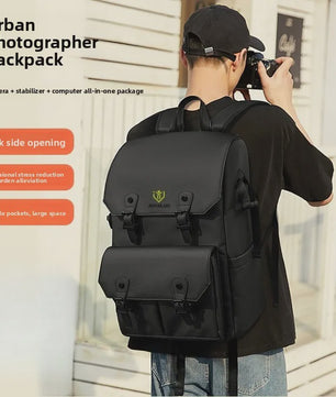 Waterdichte Fototas Rugzak - Retro Stijl, Grote Capaciteit voor Camera & Laptop
