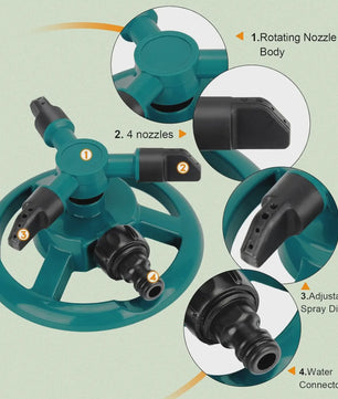 Automatische 360° Grasparkler: Efficiënte Tuinirrigatie
