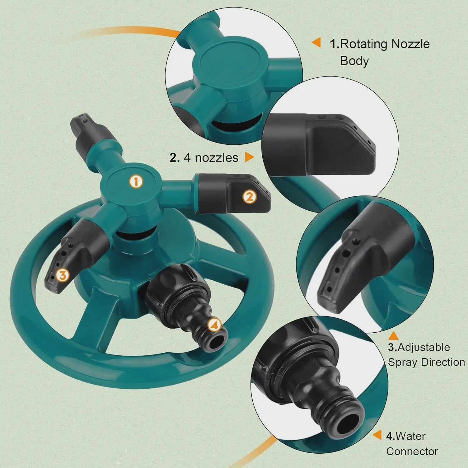 Automatische 360° Grasparkler: Efficiënte Tuinirrigatie