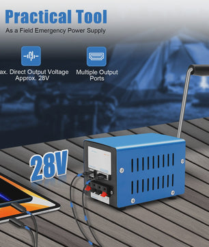 Draagbare Hand Crank Generator 20W - Noodstroom & USB Oplader voor Outdoor, Camping & Reizen