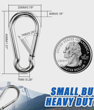 10x RVS Karabijnhaak M4-M8 - Heavy Duty Snap Hook voor Outdoor & Klussen
