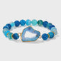 Natuursteen Agate Armband met Druzy Geode - Kleurrijk & Stijlvol