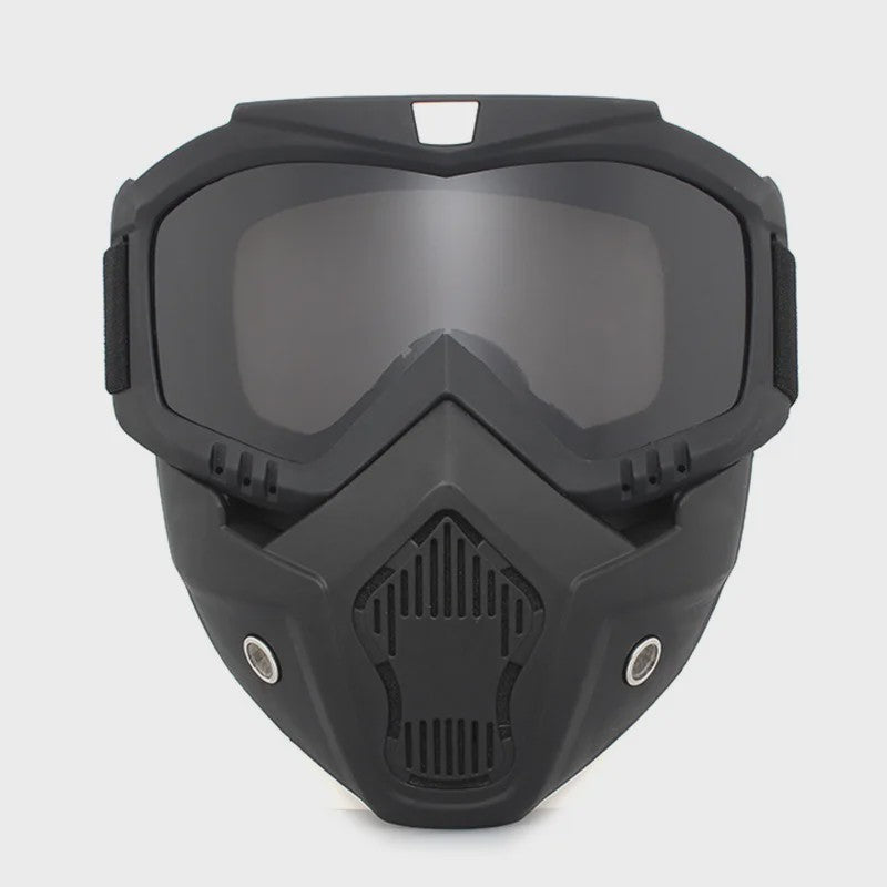 Motorcross Motorhelm Vizier Masker met Goggles - Winddicht, Ademend en Verstelbaar